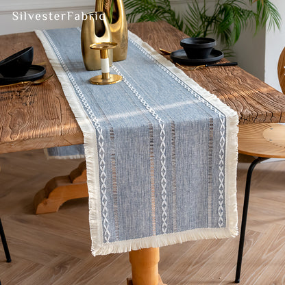 Dusty Blue Table Runner丨Coffee Table Runner