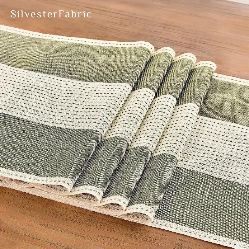 Embroidered Green Table Runner丨Free Shipping - Silvester Fabric