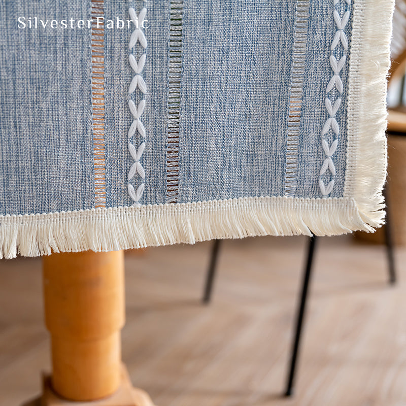 Dusty Blue Table Runner丨Coffee Table Runner