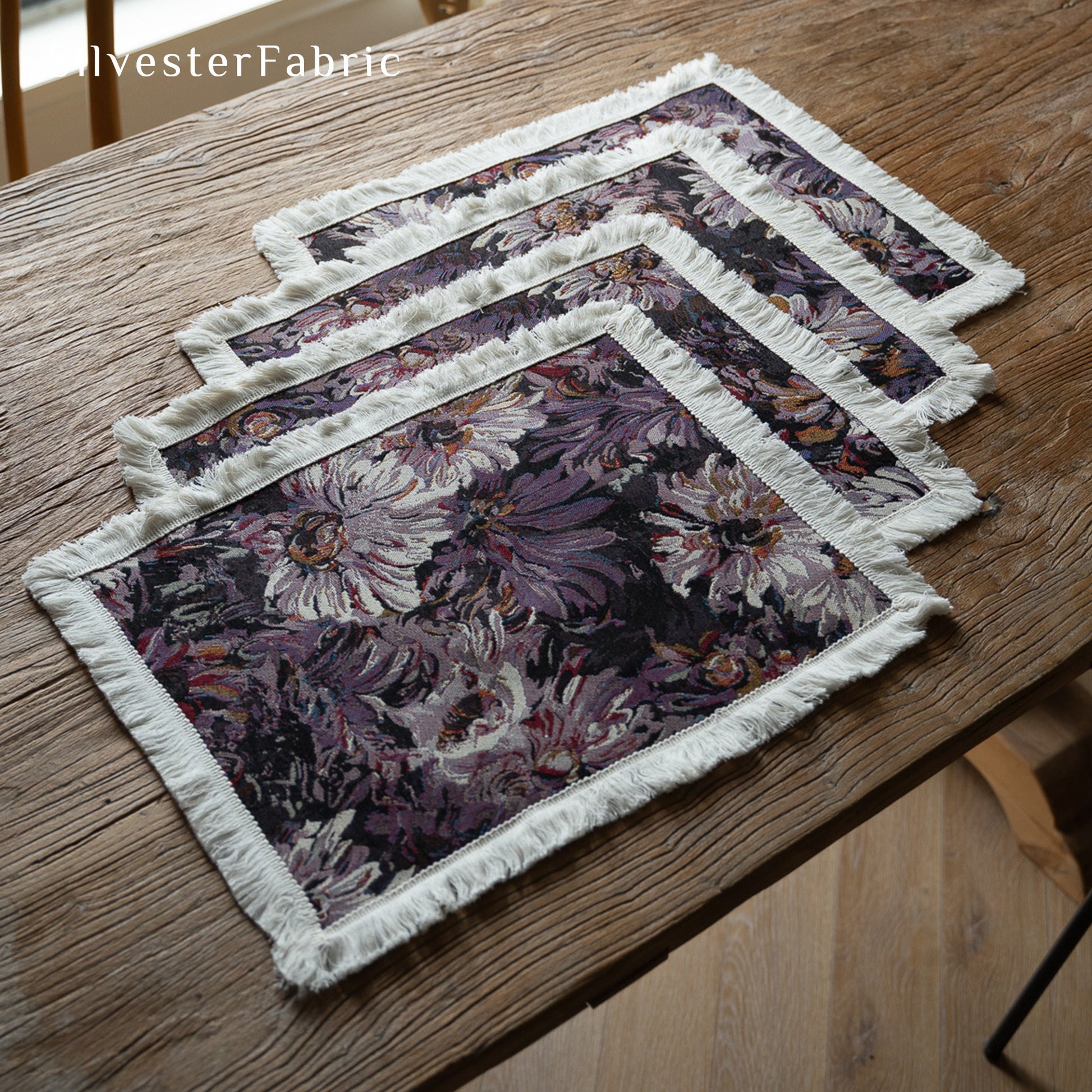 Purple Floral Table Runner丨Free Shipping