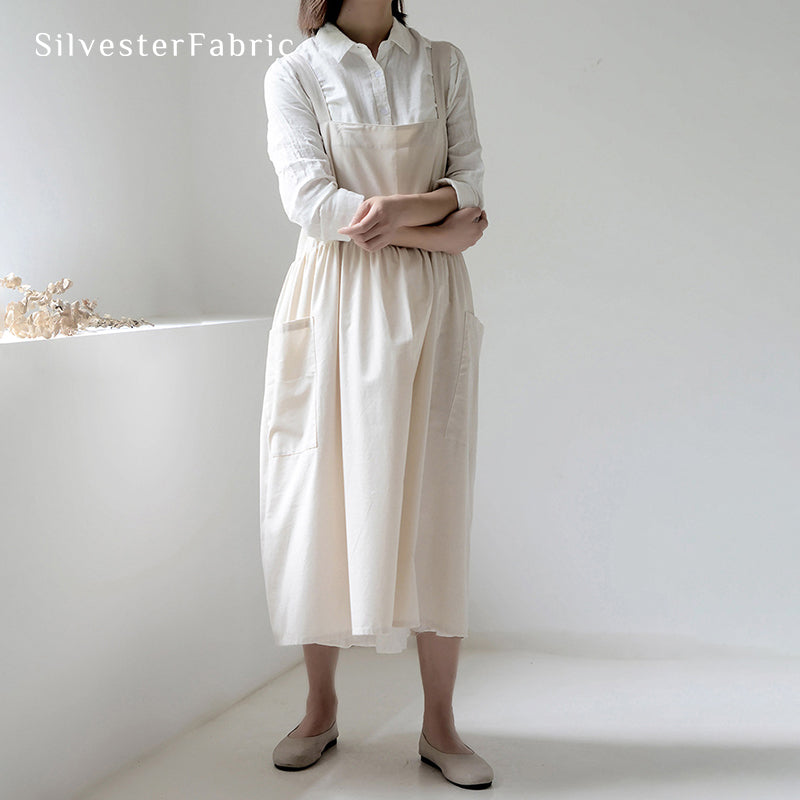 White Apron丨Aprons With Pockets丨Womens Apron