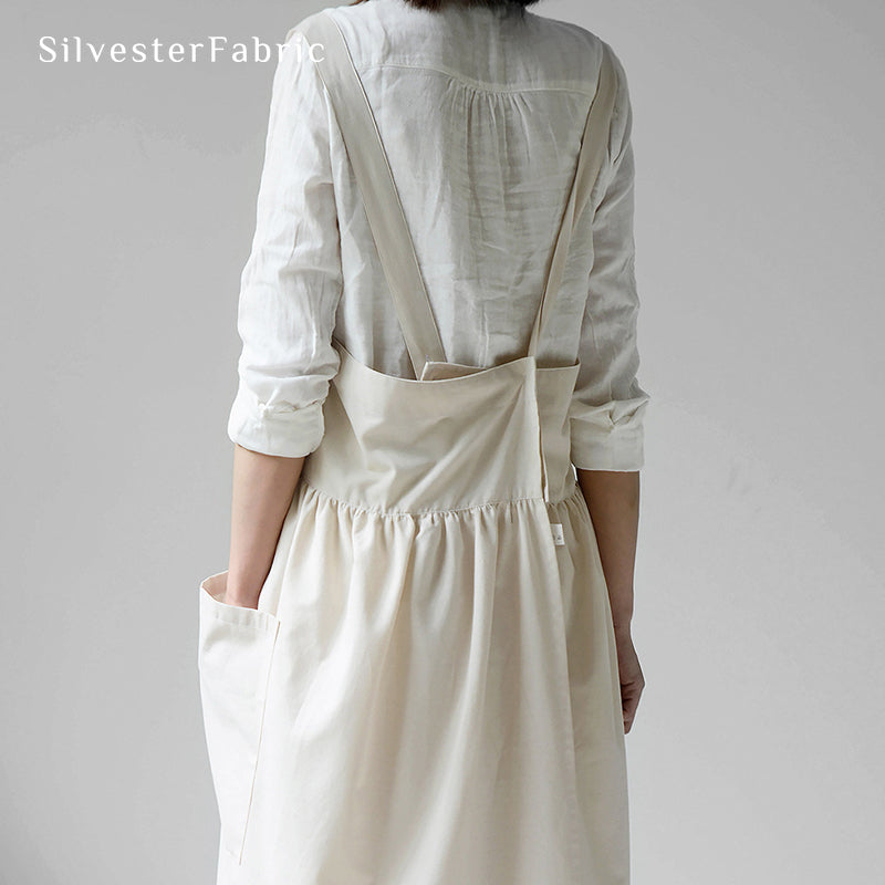 White Apron丨Aprons With Pockets丨Womens Apron