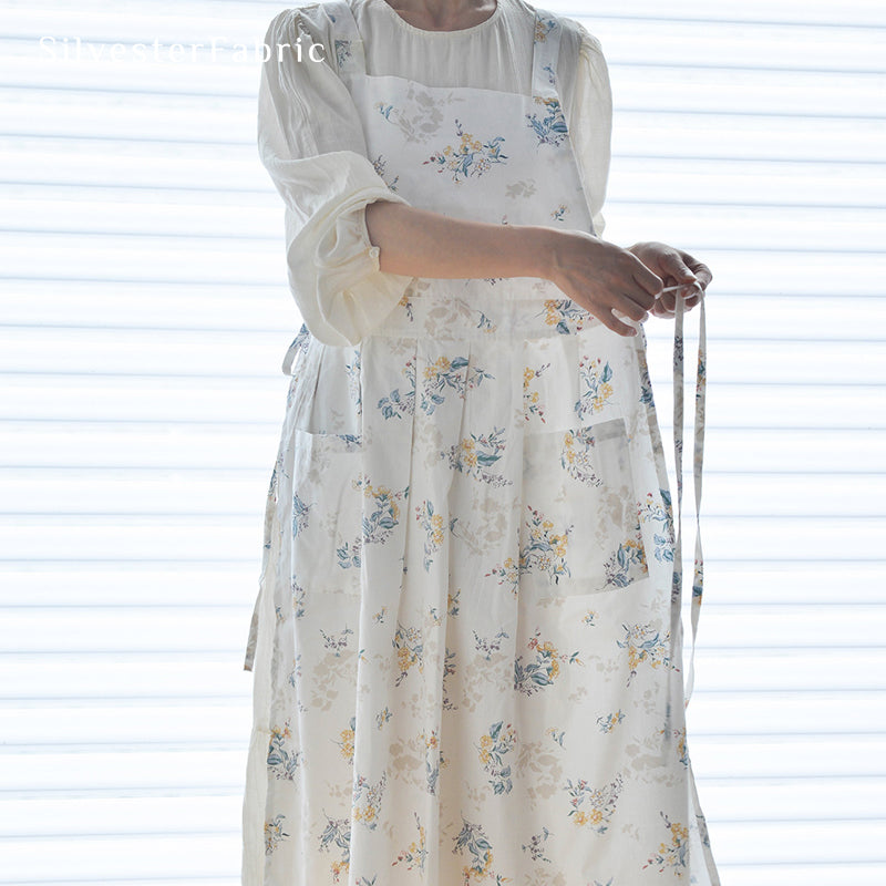 Close‑up of Floral Bib Apron corner