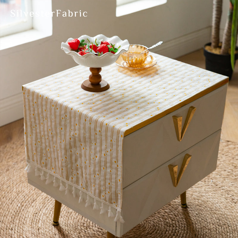 Yellow Floral Table Cover丨Spring Table Runner丨Table Cover