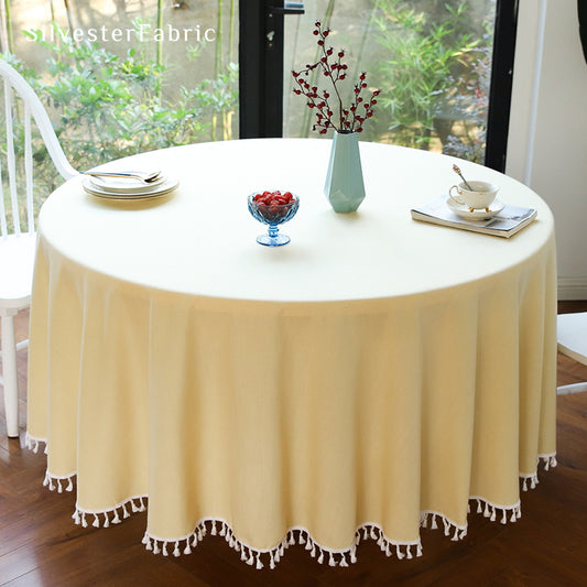 Yellow Round Tablecloth
