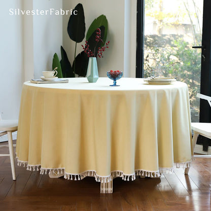 Yellow Round Tablecloth