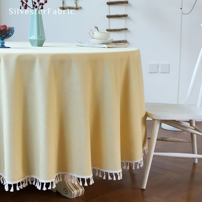 Yellow Round Tablecloth