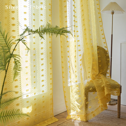 Yellow Sheer Curtains丨Sheer Window Curtains