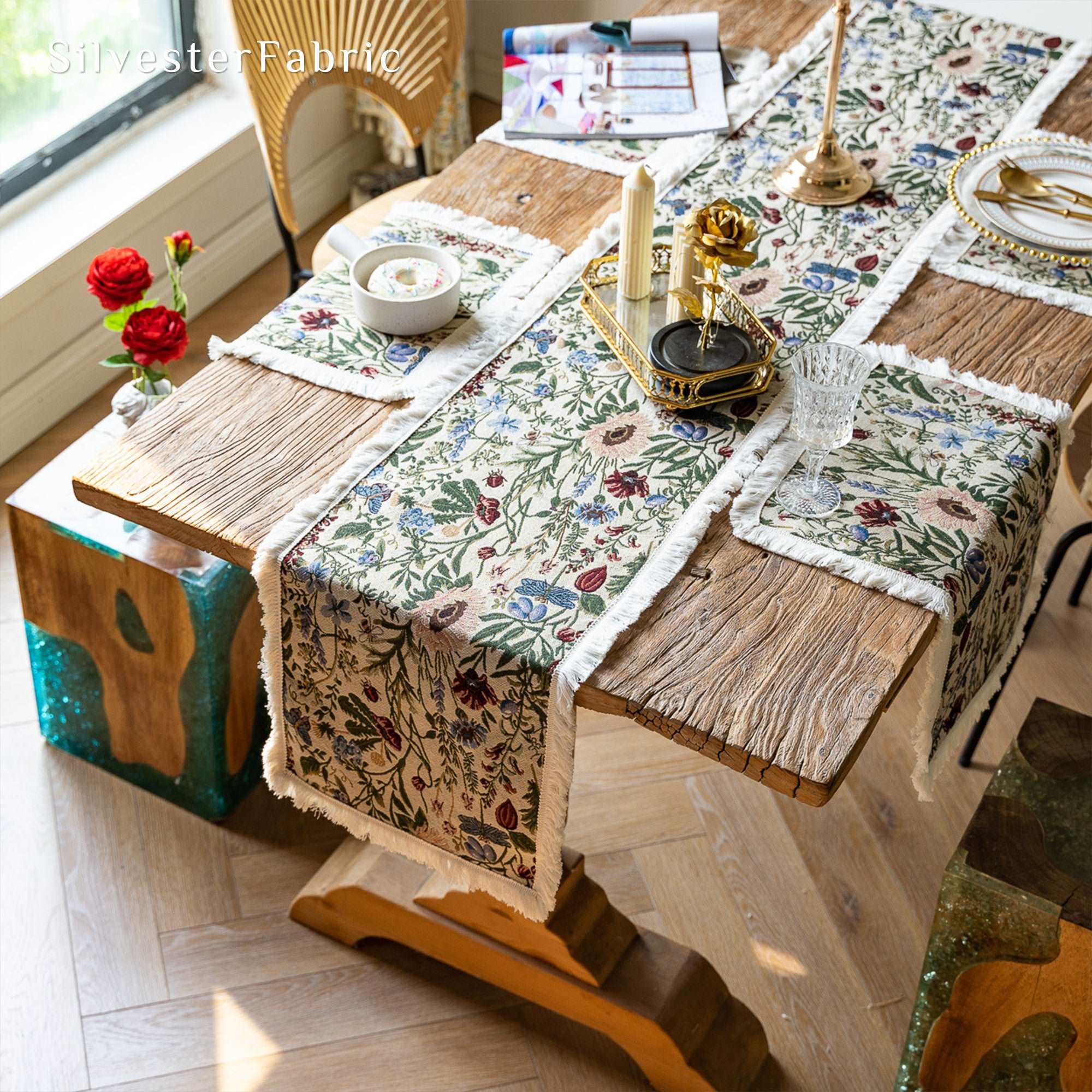 French Table Runners Rectangle | French Country Vintage Home & Living ...