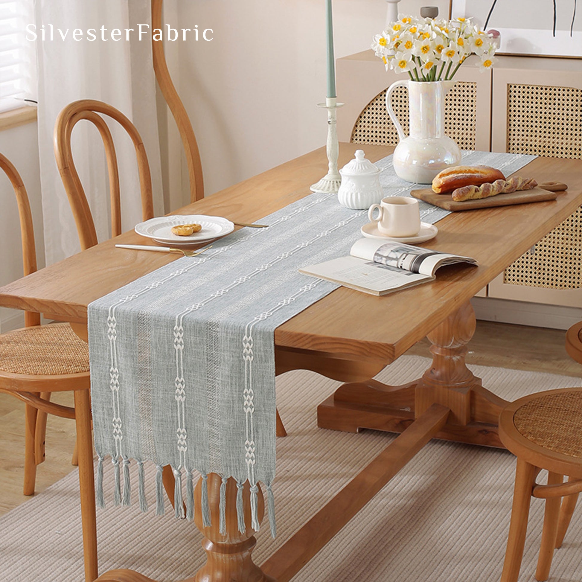 Table Runner丨Coffee Table Runner - Silvester Fabric