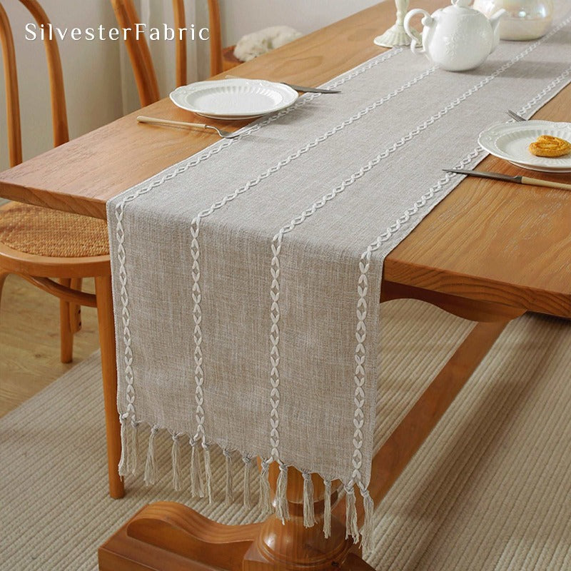 table runner on the table