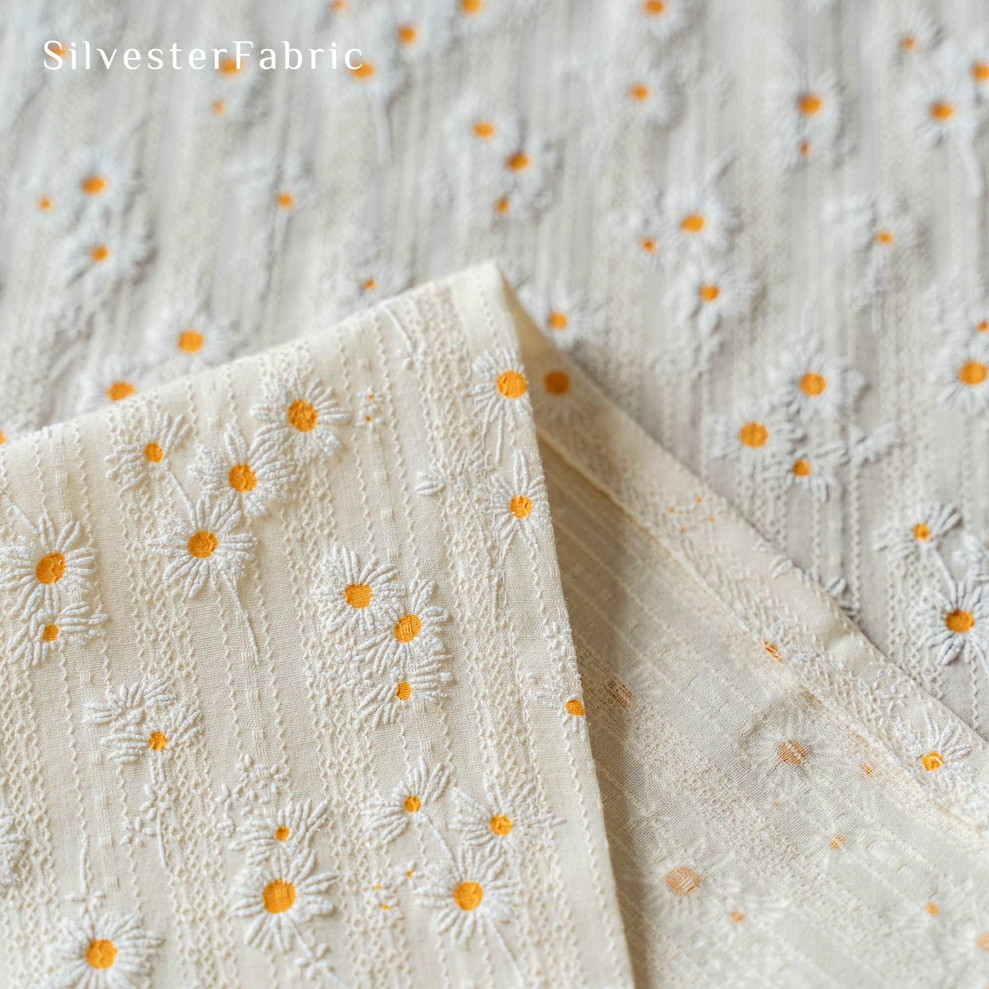 Yellow Daisy Printed French Country Vintage Cotton Long Table Runners