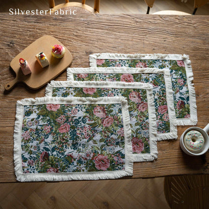French Country Cotton Rectangle Vintage Floral Patterns Table Runners