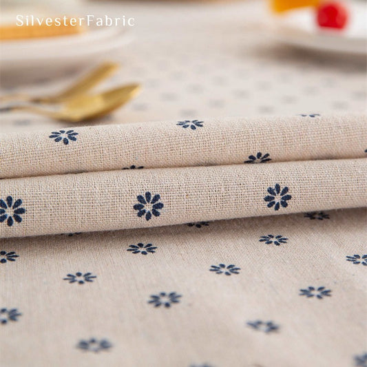 Floral Linen Table Cloth