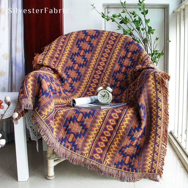 Sofa Throws Camping Picnic Double Sided Geometric Pattern BOHO