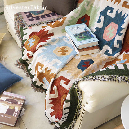 All Size Camping Picnic Blanket, BOHO Tribal Lndian Cotton Decoration Sofa Throw