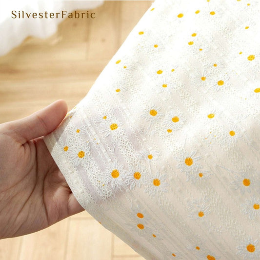 Pastel Yellow Floral Tablecloth Rectangle - Silvester Fabric