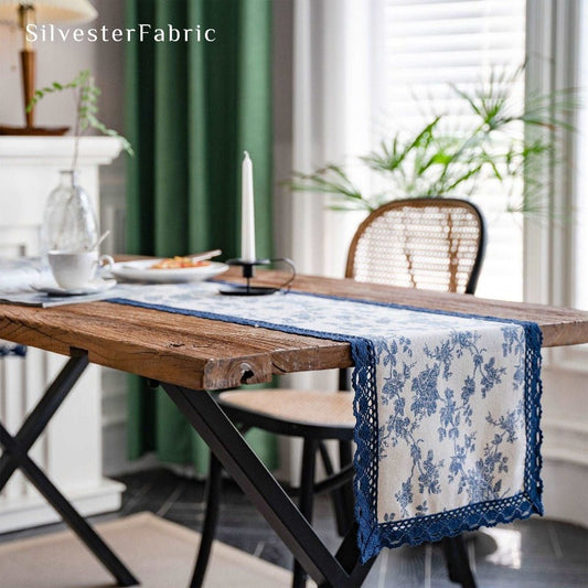 Blue Table Runner丨Free Shipping - Silvester Fabric