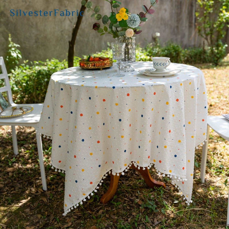 Polka dot clearance tablecloth