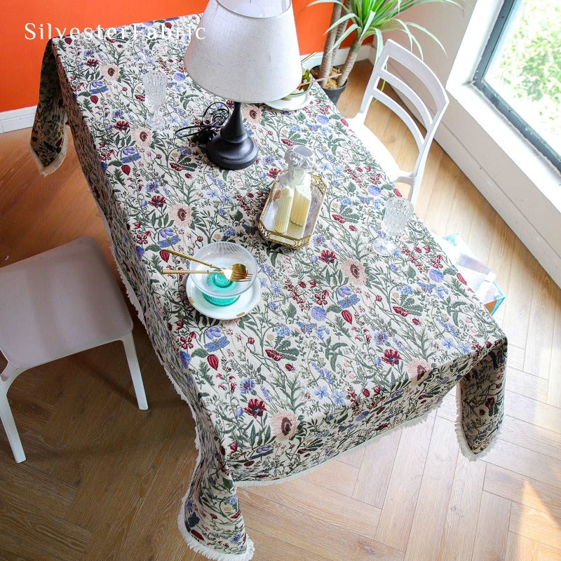  Vintage Floral Tablecloth丨Free Shipping - Silvester Fabric