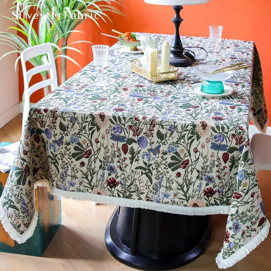  Vintage Floral Tablecloth丨Free Shipping - Silvester Fabric