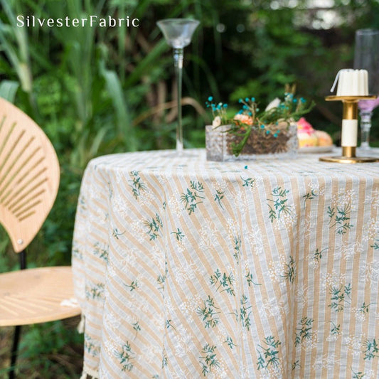 Outdoor Tablecloth Rectangle丨French Floral Table Linens