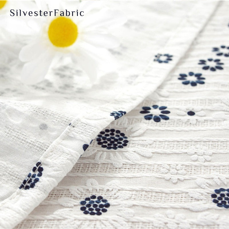 Blue Floral Tablecloth丨White Tablecloth丨Floral Tablecloth